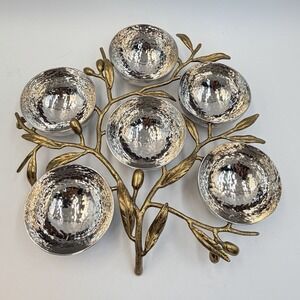 Michael Aram Olive Branch Seder Plate Passover Stainless Steel Brass